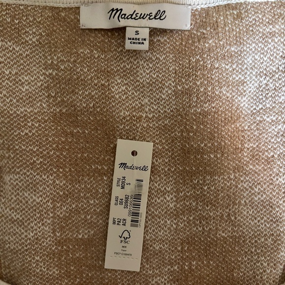 Madewell NWOT Square-Neck Sweater Tee Sweater in Gingham - Picture 9 of 10